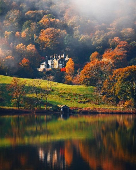 Autumn Lake District, Grasmere Lake District, Peaceful Sunday, Future Vision, Autumn Lake, Fall Feels, Beautiful Sights, English Countryside, Wedding Invite