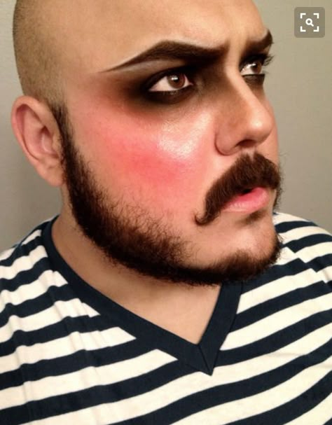 Men's circus costume Pirate Makeup, Magician Costume, Circus Makeup, Fantasy Make-up, Theatre Makeup, Drag King, Theatrical Makeup, Circus Costume, Drag Makeup