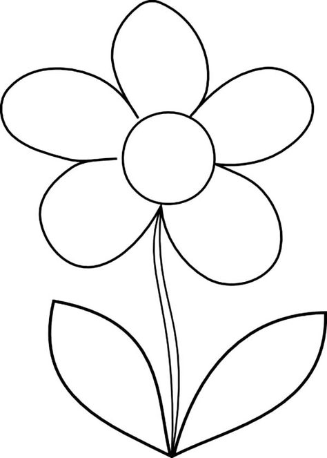 Daisy Flower Drawing, Pencil Strokes, Simple Flower Drawing, Shape Coloring Pages, Printable Flower Coloring Pages, Preschool Coloring Pages, Small Drawing, Flower Outline, Shading Techniques