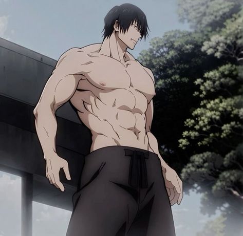 Hot Toji Fanart, Toji Fushiguro Body Pic, Toji Body Physique, Toji Funny Face, Toji Shirtless Fanart, Toji Body Build, Toji Build, Female Toji Cosplay, Toji Oiled Up