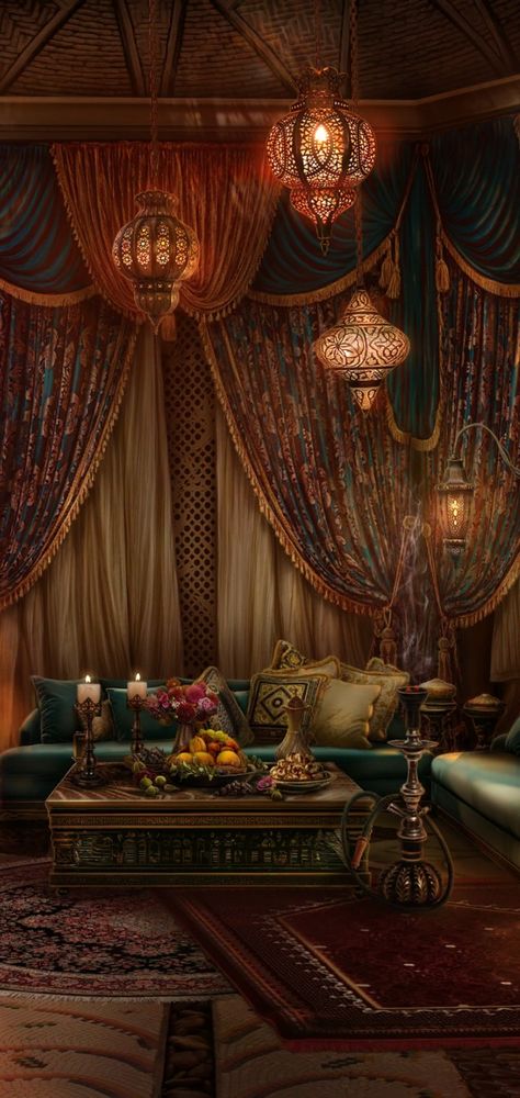 Persian Palace, Middle Eastern Decor, Royal Room, Relaxing Backyard, Luxury House Interior Design, Castle House, Indian Home, Studio Decor, Ceiling Decor