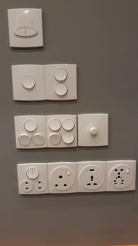 Switch Board Design, Switch Boards Design, Electronics Store Design, Modern Light Switches, Decorative Switch Plate, Switch Board, Door Design Photos, Construction Ideas, Urban Interiors