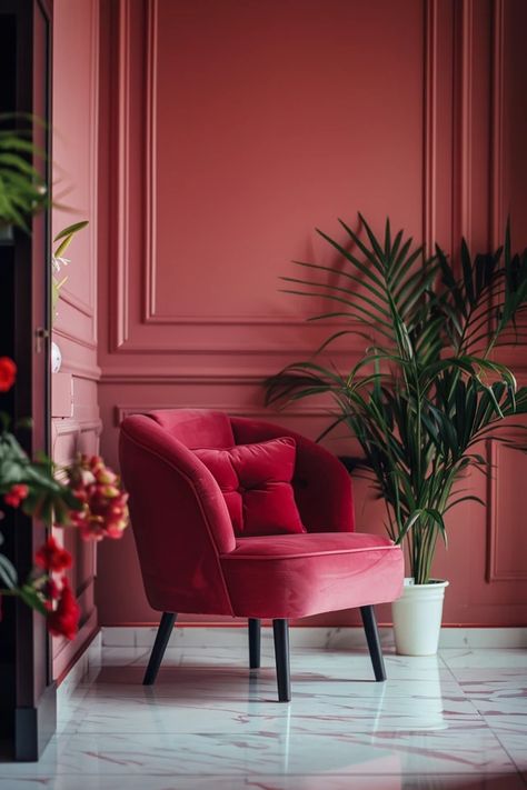 How To Achieve A Dark Pink Color: Mixing Guide Dark Pink Accent Wall, Dark Pink Paint Colors, Dark Pink Color Palette, Dark Pink Living Room, Pink Color Mixing, Salmon Paint Color, Rose Paint Color, Pink Color Chart, Color Mixing Guide