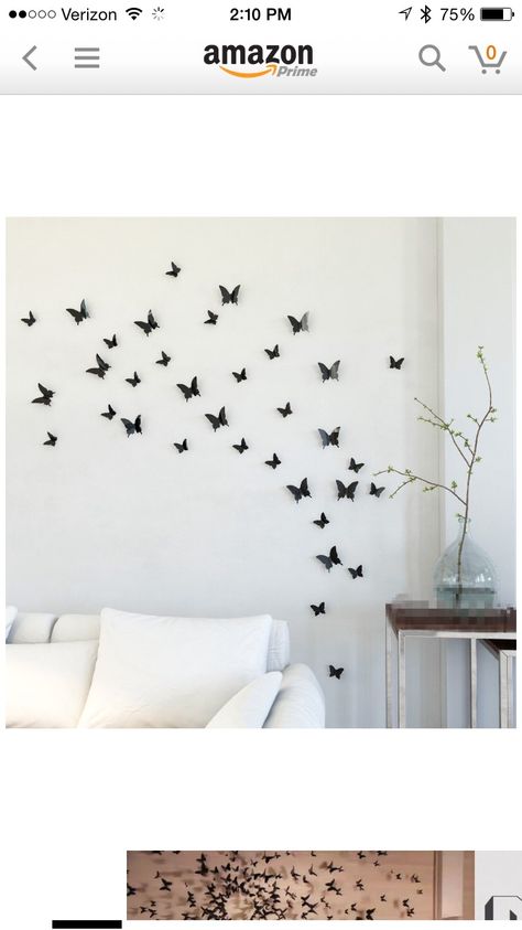 3d Butterfly Wall Art Diy, Butterfly Wall Art Diy, Islamic Stickers, 3d Butterfly Wall Art, 3d Butterfly Wall Decor, Butterfly Room, Removable Wall Art, Dekorasi Kamar Tidur, Butterfly Wall Decor