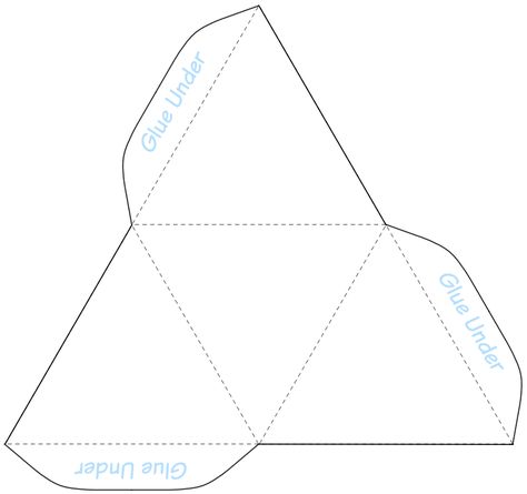 Tetrahedron Template, Triangle Template, Carton Diy, Art Handouts, 3d Triangle, Paper Box Template, Folding Origami, Art Worksheets, Diy Candy