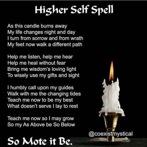 Theconjuredsaint on Instagram: “Spellwork: For those who wish to connect and have a deeper connection to the Higher Self, ask your spirit guides to help guide and provide…” White Candle Spells, Candle Magic Spells, Witchcraft Spells For Beginners, Good Luck Spells, Easy Spells, Wiccan Magic, Witch Spirituality, Magic Spell Book, Healing Spells