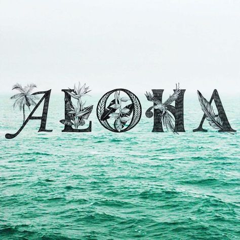 ALOHA! Aloha Wallpaper, Hawaiian Quotes, Hawaiian Words, Pony Gold, Aloha Friday, Surf Vintage, Hawaiian Tattoo, Hawaiian Art, Aloha Spirit