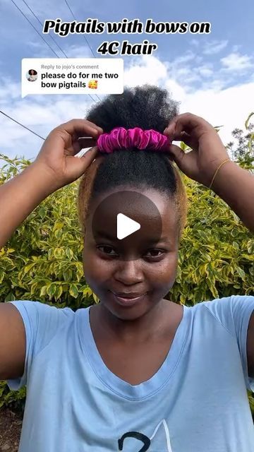 Bow Hairstyle Natural Hair, Slick Ponytail Natural Hair, Braided Puff Natural Hair, Natural Puff Hairstyles, Bow Bun Hairstyle, Natural Ponytails For Black Hair, Ponytail Natural Hair, Hair Content, Slick Ponytail