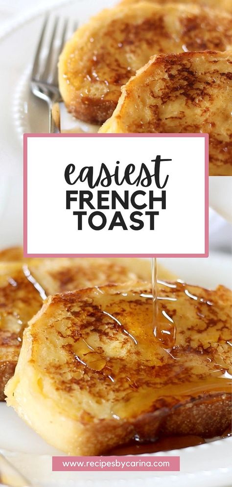 No Bread French Toast, How To Make French Toast Without Eggs, French Toast Simple, How Do You Make French Toast, Hamburger Bun French Toast, How To Make French Toast Easy, Easy French Toast Recipe Simple, Best French Toast Recipe Easy, How To Make French Toast