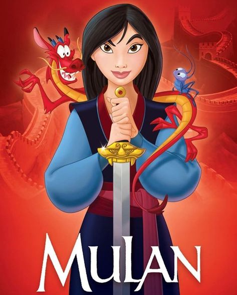 Mulan (1998) Pbs Cartoons, Princes Disney, Mulan Movie, Cartoons Drawing, Mulan Mushu, Happy 20th Anniversary, Animation Disney, Disney Fanart, Mulan Disney