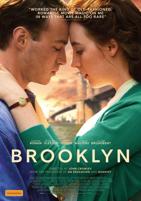 Brooklyn (2015) Stars: Saoirse Ronan, Emory Cohen, Domhnall Gleeson, Emma Lowe, 	Barbara Drennan Romantic Films, See Movie, Beautiful Film, Romantic Movies, Film Tv, Love Movie, Romance Movies, Film Serie, Great Movies