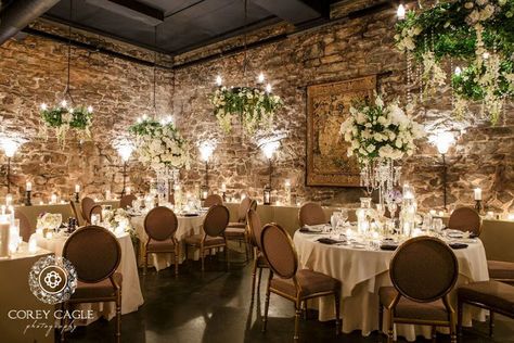 Stunning Champagne Cellar Reception on Biltmore Estate | Corey Cagle Photography #ncwedding Wine Cellar Wedding Reception, Wine Cellar Wedding, Cellar Wedding, Tuscany House, Intimate Reception, Biltmore Wedding, Biltmore House, Dinner Decor, Tan Wedding