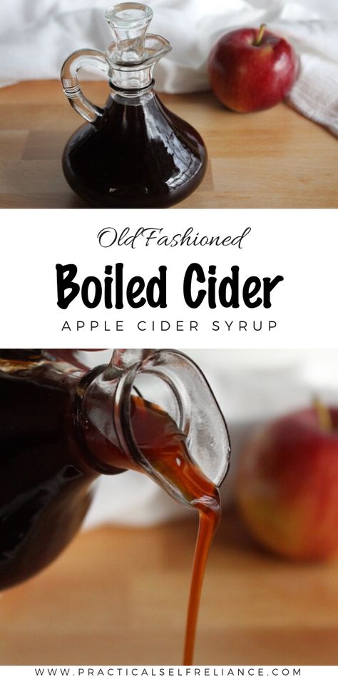 Apple Cider Syrup Recipe, Boiled Cider, Seasonal Recipes Fall, Apple Cider Syrup, Homemade Cider, Homemade Maple Syrup, Apple Cider Recipe, Homemade Apple Cider, Apple Cider Caramels