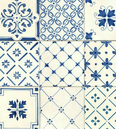 Blue And White Tiles, Blue And White Tile, Italian Pattern, Visuell Identitet, Delft Tiles, Portuguese Tiles, Soyut Sanat Tabloları, Spanish Tile, Tile Designs