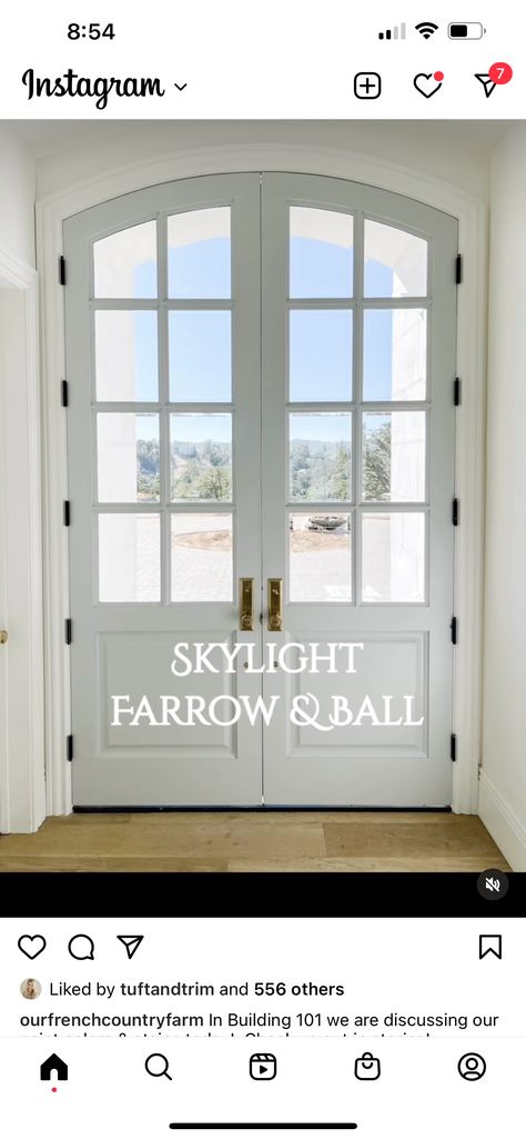 Skylight Farrow And Ball, Farrow And Ball Skylight, David Adler, Farrow And Ball Kitchen, Bathroom Paint, Farm Houses, Bathroom Paint Colors, Farrow And Ball, Home Ceiling