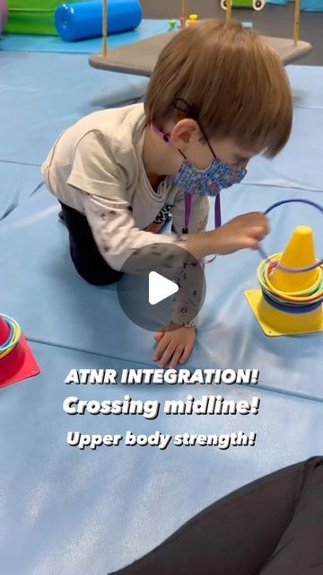 Occupational Therapy Strength Activities, Reflex Integration Activities, Atnr Reflex Integration Activities, Pediatric Therapy Clinic Design, Midline Crossing Activities, Crossing Midline Activities, Midline Crossing, Reflex Integration, Therapy Interventions