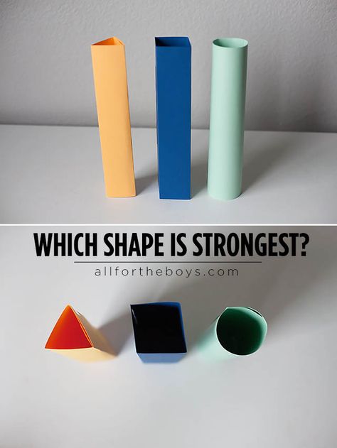 Learn about the power of shapes (you'll never believe what you can build with triangles!) Discover which shape is strongest? via Buggy and Buddy #STEM #DIY Grade 3 Science, Ngss Science, Science Club, Triangle Square, Stem Projects, Preschool Science, Stem Science, Stem Education, Elementary Science