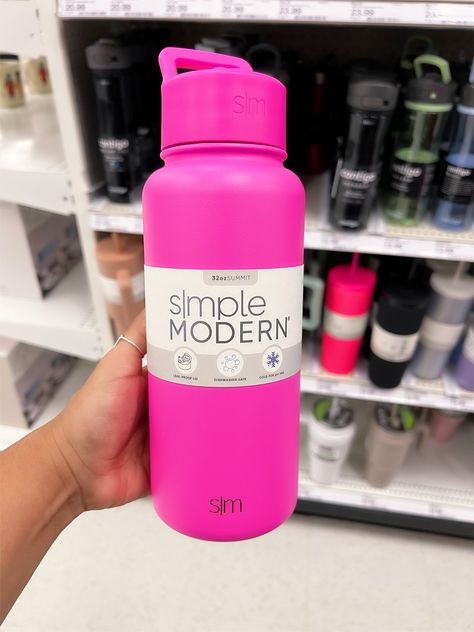 Hot Pink Water Bottle, Modern Water Bottle, Cute Group Halloween Costumes, Trendy Water Bottles, Pink Water Bottle, Target Haul, Pink Bottle, Pink Water, Tumbler Cups