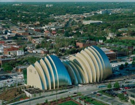 #architecture - Kauffman Center For The Performing Arts by Moshe Safdie Moshe Safdie, Top Architects, Performing Arts Center, New Roads, Arts District, Cultural Center, Local Art, Concert Hall, Performing Arts