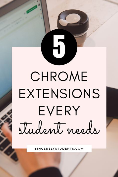 Thrive in online classes with these 5 Chrome extensions! Super helpful Chrome extensions every online student needs. #onlineclass Cute Google Extensions, Extensions For Chrome, Aesthetic Chrome Extensions, Best Chrome Extensions, Chrome Extensions For Students, Google Extensions, Google Chrome Extensions, College Survival Guide, Chrome Extensions