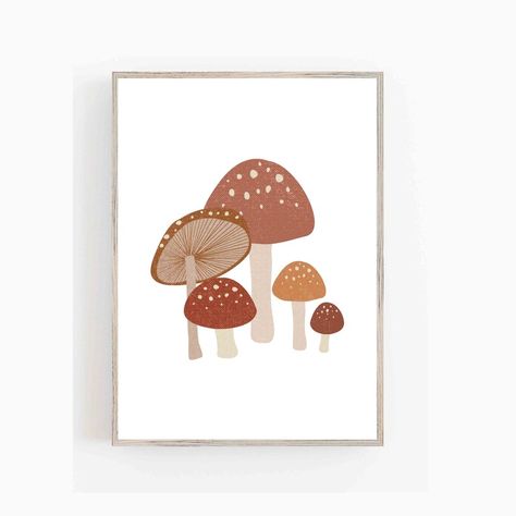 Wildflower Mushroom Sun Rainbow Art Print Boho Nursery Art - Etsy Canada Earthy Prints, Forest Baby Rooms, Tiny Interior, Noodle Ideas, Boho Nursery Art, Adventure Nursery Decor, Boho Rainbow Nursery, Nursery Floral, Bohemian Nursery