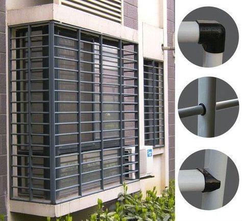 amazing aluminum grills Home Grill Design, Iron Window Grill, Grill Designs, Window Grills, Modern Window Grill, Home Window Grill Design, Window Grill Design Modern, House Window Design, Balcony Grill