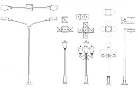 2d model of the illumination light pole CAD electrical component block layout autocad file Illumination Light, Opera House Architecture, 2d Model, Landscape Architecture Graphics, Side Elevation, Electrical Cad, Column Lighting, Block Layout, Landscape Architecture Drawing