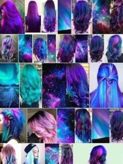 Zodiac Hair, Ideas For Hair Color, Galaxy Hair Color, Hair Color Ombre, Exotic Hair Color, Mermaid Hair Color, Galaxy Hair, Rainbow Hair Color, Hair Color Crazy