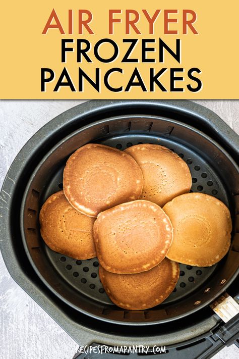 Air Fryer Frozen Pancakes, Homemade Frozen Pancakes, Frozen Mini Pancakes, Pancakes Camping, Pancakes In Air Fryer, Pancakes In Oven, Pancakes In The Oven, Air Fryer Pancakes, Pancakes For A Crowd