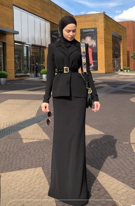 Hijab Fashion Aesthetic, Modern Hijab Fashion, Hijabi Fashion Casual, Muslim Women Fashion, Hijabi Outfits Casual, Modesty Fashion, Woman Suit Fashion, Hijab Fashion Inspiration, Classy Work Outfits