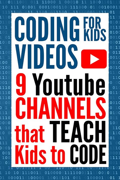 Best Youtube Channels For Coding, Coding Activities For Middle School, Coding Lessons For Elementary, Coding Video, Learning Coding, Coding Classes For Kids, Educational Youtube Channels, Kids Coding, Teaching Coding