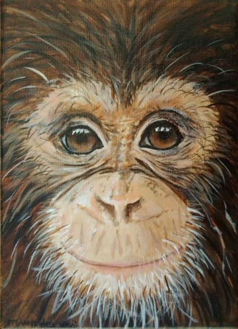 Jungle Animal Art, Animal Paintings Acrylic, Daydream Believer, Gorillas Art, Monkey Art, Acrylic Painting For Beginners, Acrylic Painting Techniques, Acrylic Painting Tutorials, Beginner Painting