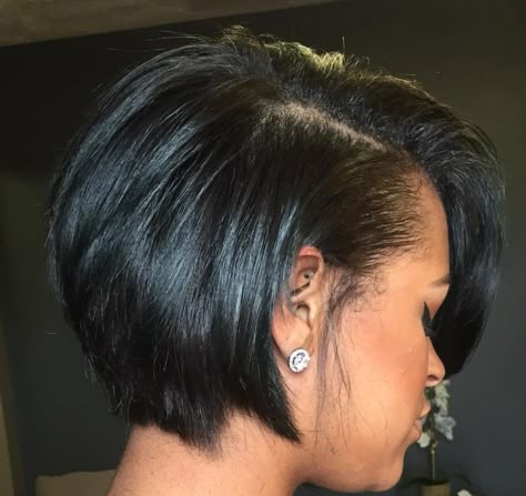 Stacked Bob Haircut African American, Natural Bobs For Black Women Short Hair, Stacked Bob Haircut Black Women, Short Haircut Black Woman, Mini Bob Haircut Black Women, Short Relaxed Bob, Short Hairstyle Women Black Woman 4c, Short Hair Cuts For Black Women Relaxed, Short Bob Cuts For Black Women