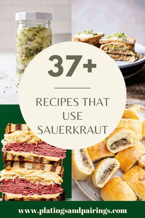 Sauerkraut can be used in a variety of dishes, from appetizers to main courses to side dishes. It is a popular ingredient in German and Eastern European cuisine, but it is also becoming increasingly popular in other parts of the world. Here's 37+ recipes that use sauerkraut to try out! Sauerkraut Sandwich Recipes, How To Use Sauerkraut, Recipes That Use Sauerkraut, Ways To Eat Sauerkraut, Sauerkraut Recipes Dishes, Recipes Using Sauerkraut, Recipes With Sauerkraut, Sauerkraut Meals, Sauerkraut Sandwich