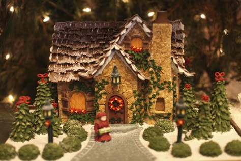 gingerbread house Detailed Gingerbread Houses, Gingerbread House Big, Gingerbread House Extreme, Impressive Gingerbread House, Candy Houses, Gingerbread House Competition, Gongerbread House Lights, Gingerbread Inspiration, Gingerbread Art