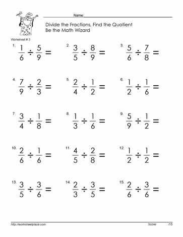 Divide Fraction Worksheet -3 Fractions Worksheets Grade 5, Mixed Fractions Worksheets, Dividing Fractions Worksheets, Fraction Worksheet, Multiplying Fractions Worksheets, Divide Fractions, Grade 5 Math Worksheets, Math Fractions Worksheets, Dividing Fractions