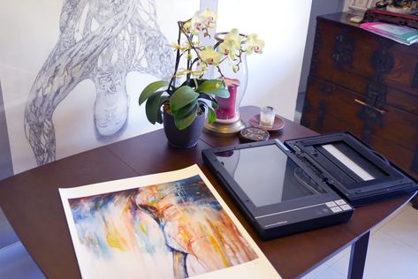 How To Scan Artwork For Prints, Scanning Artwork, Illustrator Tips, Mixed Media Diy, Art Promotion, Selling Art Online, Large Artwork, My Art Studio, Artwork Online