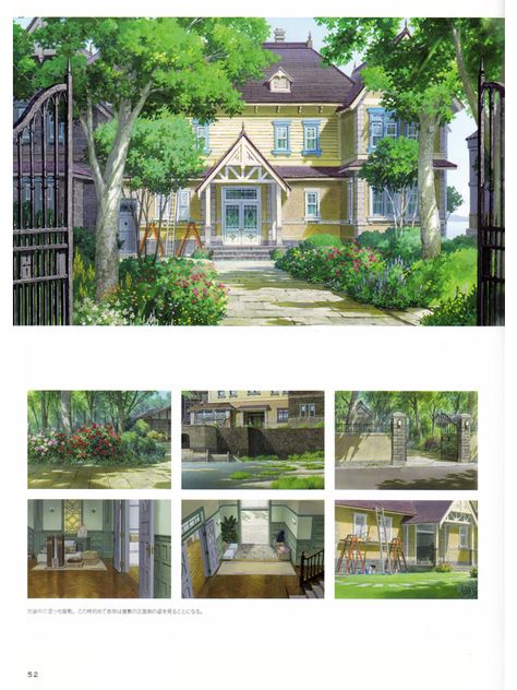 Ghibli House, Marsh House, Marnie Was There, When Marnie Was There, Studio Ghibli Background, Interior Design Sketches, Ghibli Artwork, Sims Building, Sims House Plans