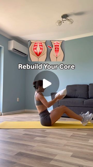 WORKOUTS  & NUTRITION TIPS on Instagram: "Rebuild your core at home   I find this some of the most effective exercises for a core workout ✨ repeat solw and control your move . You should focus on trying to engage your core ✨   Repeat as often as possible if you want to work on your core ✨  Save the post for later and follow for more tips . . . . #core #coreworkout #deepcore #coreexercises #rebuildyourcore #mompouch #postpartum #afterpregnancy" Ab Core Workout At Home, Strengthen Core Beginner, Pilates Ab Exercises, Core Workout At Home, Calisthenics Workouts, Abs At Home, Core Yoga, Home Pilates, Yoga Workout Routine