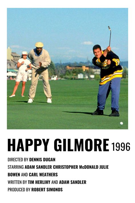 Happy Gilmore Movie Poster, Movies I Consider Perfect, Adam Sandler Movie Posters, Vintage Widgets, Blended Movie, Adam Sandler Movies, Happy Gilmore, Movie Collage, Movies To Watch Teenagers