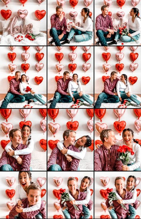 Valentine's Mini Photoshoot, Photoshoot Idea For Couples, Valentine’s Photoshoot Couples, Valentine’s Day Photos Studio, Family Valentines Photoshoot Ideas, Mini Valentines Photoshoot, Diy Valentine's Day Photo Shoot, Valentines Baking Photoshoot, Valentines Diy Photo Backdrop