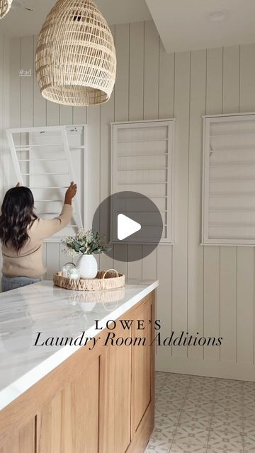 Niña Williams on Instagram: "#ad Comment MUST HAVE below, and I’ll message you the link to shop!  I had these wall-mounted drying racks in my previous house, and when we were building this house, I knew I wanted the same ones in the new laundry room.  I got these from @loweshomeimprovement , and I also added some new decor in here like the lamp, eucalyptus plant, tray, wooden vases, and rug! #LowesPartner    

You can find me on the @shop.ltk app or go to the link in my bio! #liketkit #LTKStyleTip #LTKVideo #LTKHome
https://liketk.it/4UmtH" Laundry Room Addition, Hanging Drying Rack, Wall Mounted Drying Rack, Wooden Vases, Eucalyptus Plant, Drying Racks, Plant Tray, Room Additions, Wooden Vase