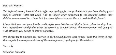 Hotel Apology Letter to Guest to Provide a Good Service | Template Business PSD, Excel, Word, PDF Sorry Letter, Ways To Say Sorry, Apology Letter, Service Template, Official Letter, Formal Language, Say Sorry, Thank You Letter, Letter To Yourself