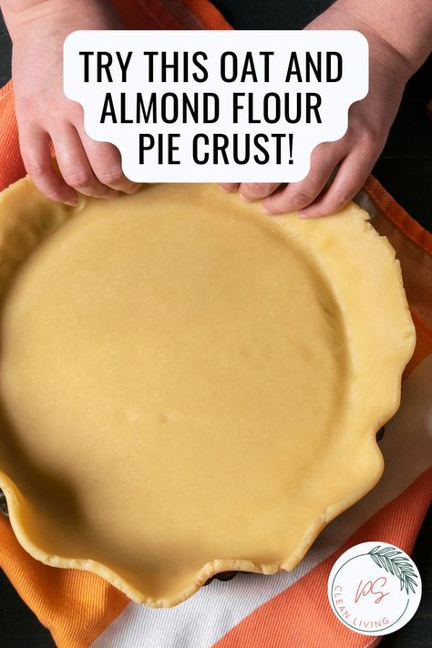 Oat Flour Pie Crust Gluten Free, Almond Flour Pot Pie Crust, Gf Pie Crust Easy, Gluten Free Pie Crust With Almond Flour, Oat Flour Pie Crust Recipe, Oat Pie Crust Recipe, Healthier Pecan Pie, Oat Pie Crust, Easy Pecan Desserts