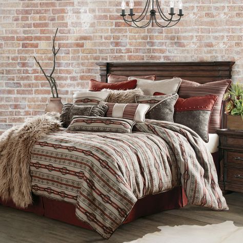 HiEnd Accents 4-Piece Silverado Comforter Set (4 Piece - Queen) Southwest Bedding, Southwestern Bedding, Plaid Comforter, Best Bedding, Western Bedding, Bedding Sets Online, Rustic Bedding, Twin Bed Sets, King Bedding Sets