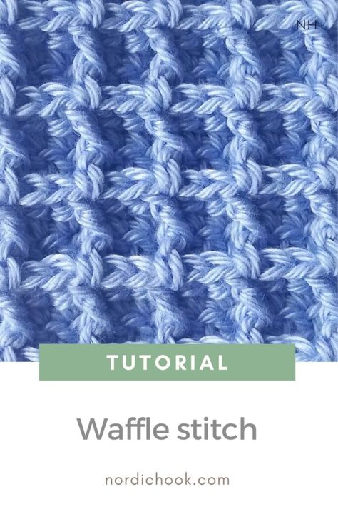 Beginner Friendly Crochet Stitches, Crochet Blanket Step By Step, Waffle Stitch Crochet Projects, Free Waffle Stitch Crochet Pattern, Crochet Post Stitch, Waffle Stitch Blanket, Crochet Waffle Stitch Blanket Border, Crochet Waffle Stitch Blanket Free Pattern, Crochet Stitches Tutorial Step By Step