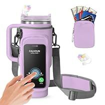 Stanley Purple, Stanley Cream, Straw Cover, Water Bottle Carrier, Water Bottle Holder, Clear Window, Bottle Carrier, Clear Windows, Water Bottle Holders