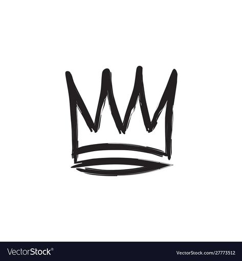 Crown hand drawn style vector image Tatoo Crown, King Crown Drawing, Courage Tattoos, Crown Vector, Crown Illustration, Illustration Pop Art, Small Chest Tattoos, Crown Drawing, School Shirt Designs