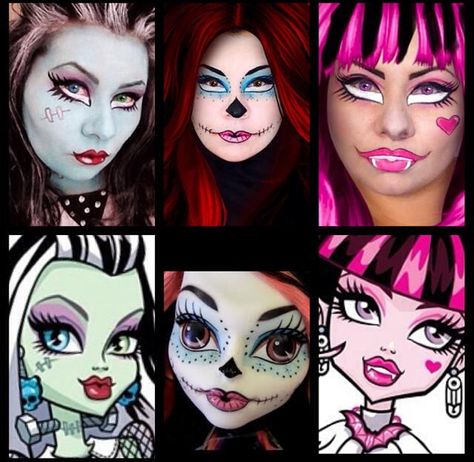 face paint monster high Monster High Face Paint, Frankenstein Face Paint, Monster High Makeup, Monster High Halloween, Moster High, Face Painting Halloween, Face Painting Designs, Painting Designs, Paint Ideas