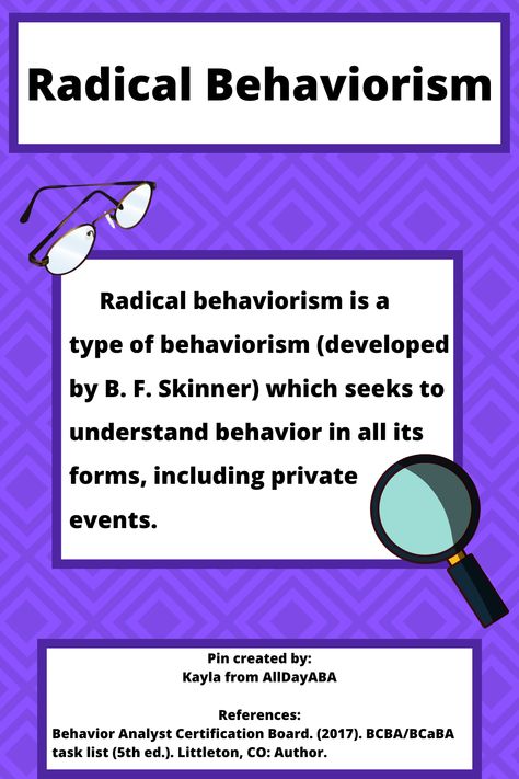 This blog post will cover A-3 of Section 1 in the BCBA/BCaBA Fifth Edition Task List. You will learn about the "perspective of radical behaviorism" (Behavior Analyst Certification Board, 2017). #radical #behaviorism #radicalbehaviorism #ABA #appliedbehavioranalysis #BCBA #BCaBA #examprep #behavior #behaviour #behavioranalysis #behaviouranalysis #bcbaexam #bcabaexam #boardcertifiedbehavioranalyst #whatsthefunction #talkdatatome #allthewaystoaba #AllDayABA Radical Behaviorism, Social Pedagogy, Aba Terms, Applied Behavior Analysis Training, Bcaba Exam, Aba Training, Bcba Exam Prep, Behavioral Interventions, Bcba Exam